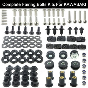 Black Fairing Bolt Kit Body Screws Fasteners for Kawasaki ZX-9R 2002 2003 