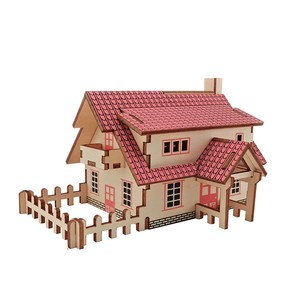 jigsaw puzzle assembly western kid toy wooden craft kit gift wood 3d