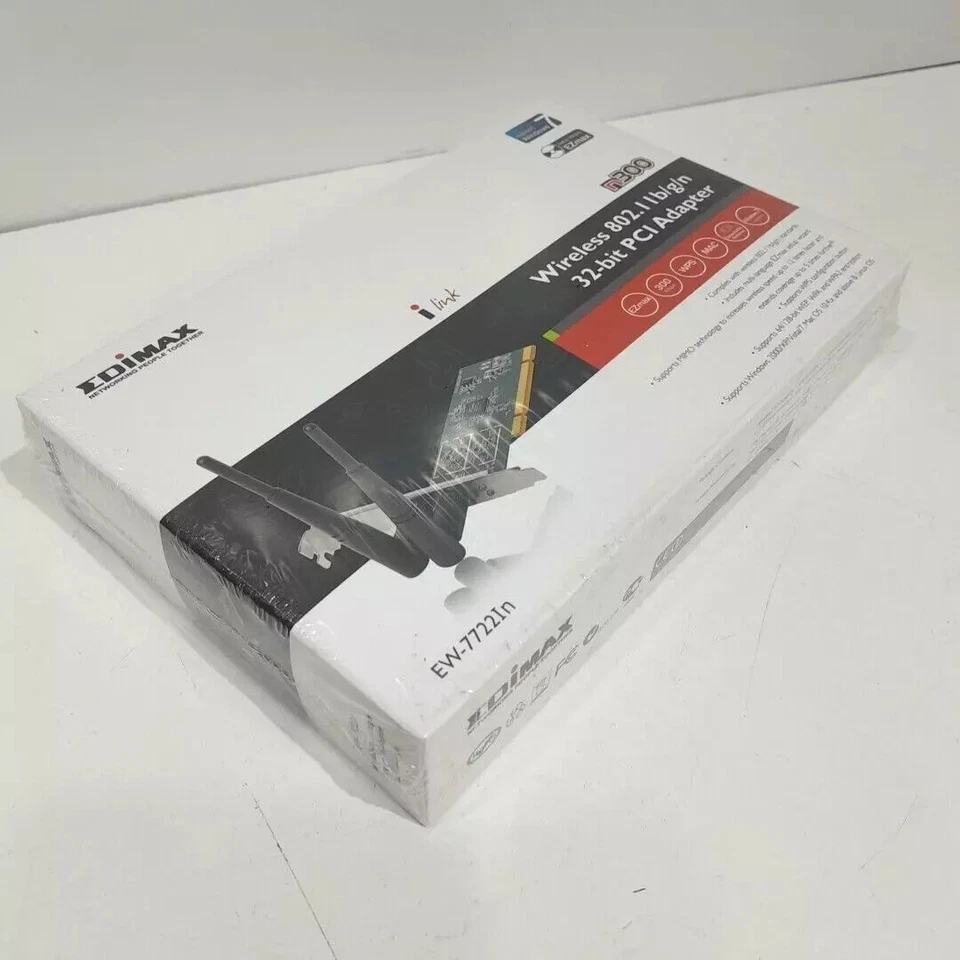EDIMAX N300 Wireless PCI Adapter - 802.11b/g/n EW-7722In NEW SEALED - Image 2 of 3