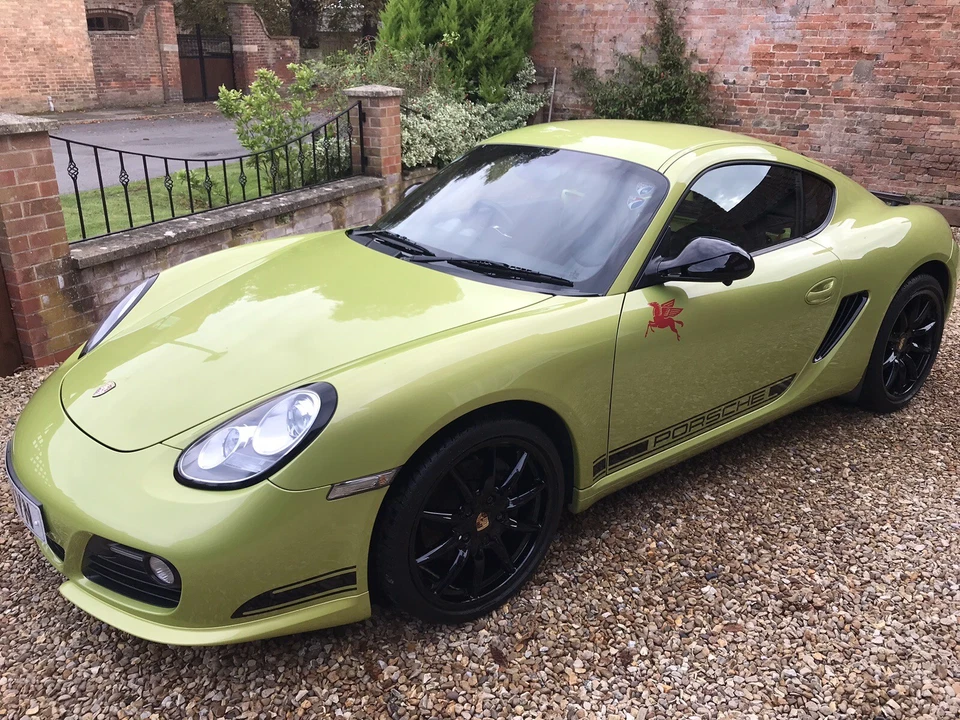 Par de embellecedores de faros negros brillantes para Porsche Cayman/Boxster 987.2 (Vandergrafix) Foto 2 de 4