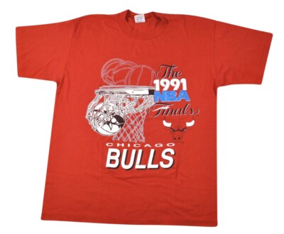 90s NBA Bulls 1991 Finals USA製 Tシャツ Vintage Chicago Bulls 1991 NBA Finals NBA Basketball 90s Red Shirt