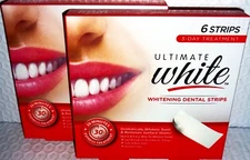 Ultimate White, Whitening Dental Strips Lot of 1, 2, 3 & 6 ( 6 Strips ) Each *