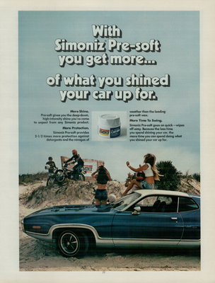 #ad 1968 Plymouth Satellite Sebring Simoniz Blue White Roof Original Color Print Ad $14.99