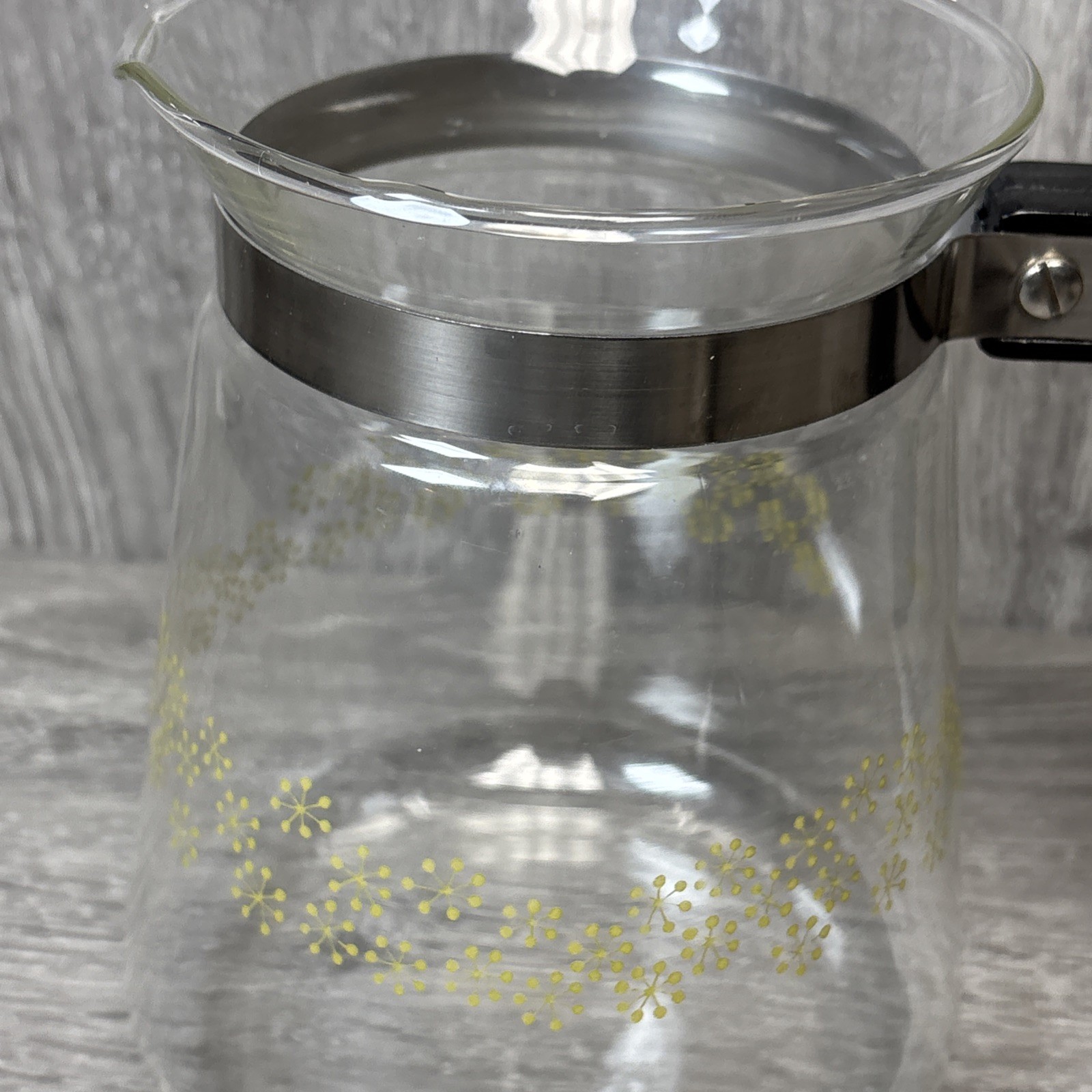 Cory Atomic Stars Glass Coffee Pot Percolator 5 Cup w/ Insert Vintage MCM