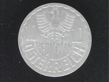 2 - 1955 Austria 10 Groschen – Austrian Republic Aluminum Coins – Double Eagle