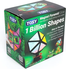 TOSY Magnet Pyramid Glow - 1 Cube Transforms into 1 Billion Shapes, 15