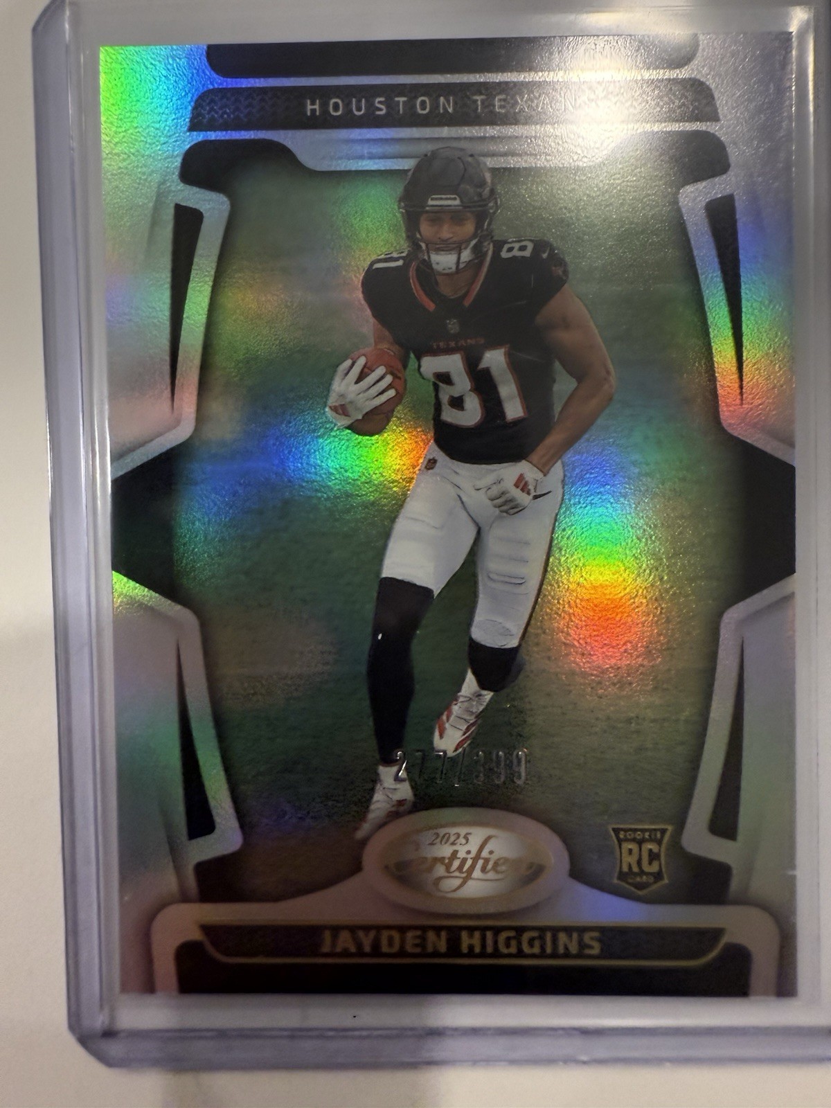 2025 Panini Certified Jayden Higgins Mirror 277/399 #130 RC Houston Texans