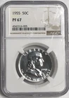 1955 50C FRANKLIN "NGC PF67"🔥BEAUTIFUL COLOR/ MIRRORS INCREDIBLE/ HIGH PTS 💥✅