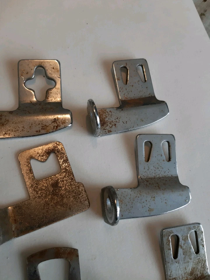 JOB LOT of 7 Vintage Chrome Headlamp Brackets Dyno Dynamo Fork Mounts Raleigh - Image 3 of 4