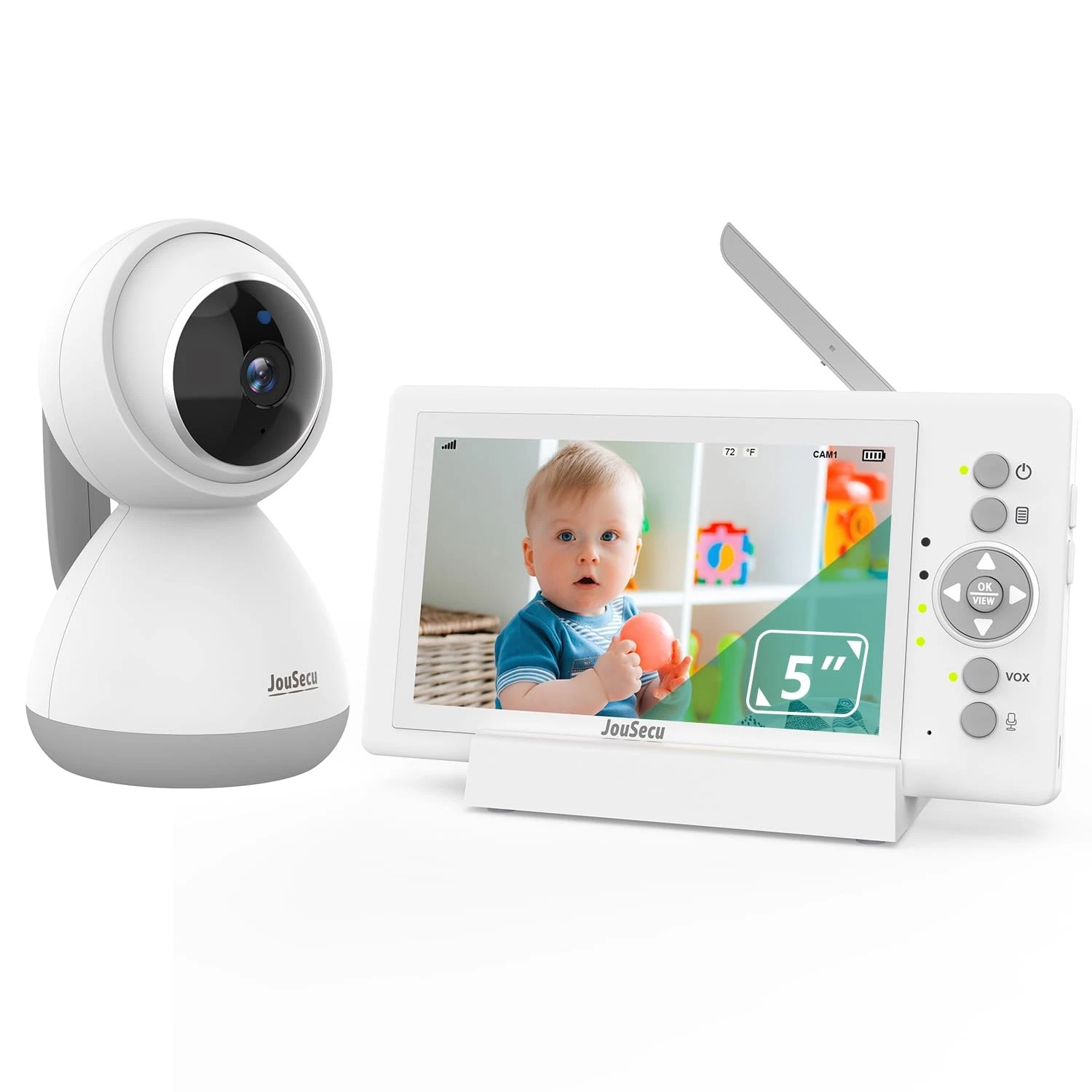 Baby Camera Monitor with 30 Hours Battery Life, Pan-Tilt-Zoom Video Baby Moni...