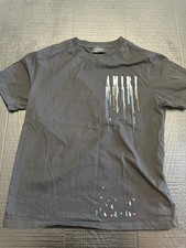 Amiri Paint Drip Logo T-Shirt Mens Size Small Black Short Sleeve Made in USA