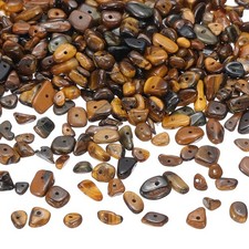 350Pcs Chip Stone Beads Crystals Gemstone for DIY Jewelry Making Tawny Brown