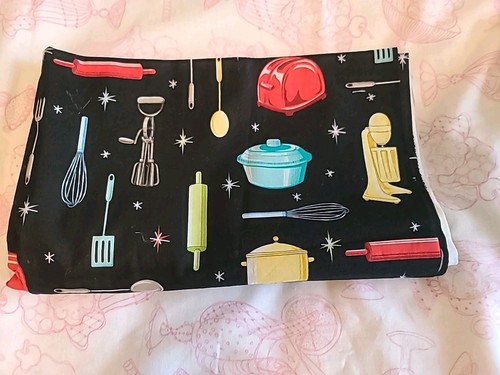 Food Themed Fabric 4 Different Patterns Lot - Picture 4 of 18