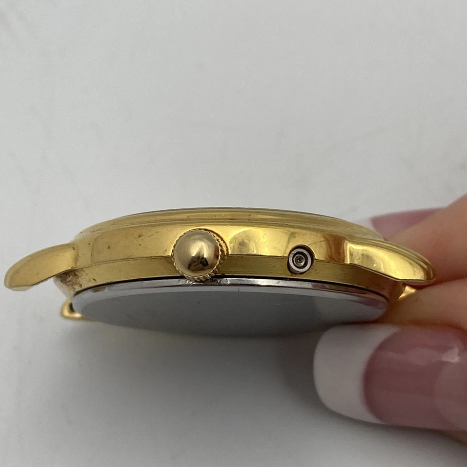 VINTAGE Citizen 6355-G31191 TA, Gold Tone Watch, Watch Face Only, No Band, Works - image 4 of 4