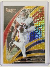 2025 Billy Bowman Jr /10 Gold Mojo Panini Select  Club Level #248 Falcons