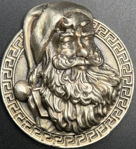2023 Tormint 2.2 Oz .999 Fine Silver High Relief Santa Claus Round!