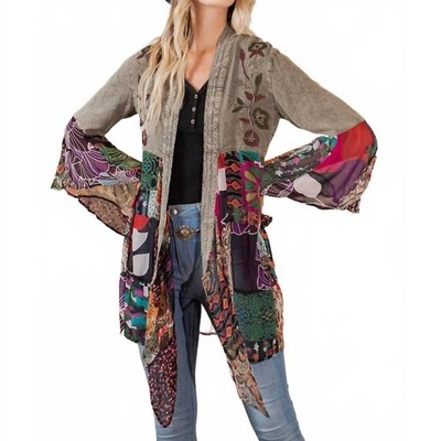 Young Threads Vintage Bohemian Patchwork Jacket Size M