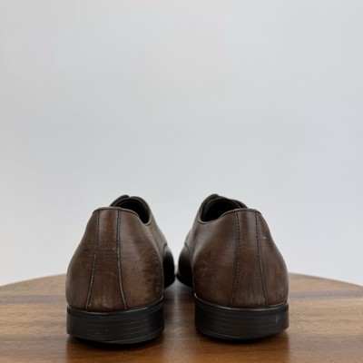 Mens Prada Milano Brown Leather Apron Toe Dress Shoes Brogue  display picture 2
