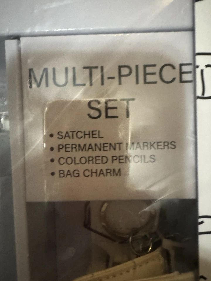 Steve Madden Bevelyn B Evelyn Patch Box Gift Set Bag, Card Case, Plush Charm NEW - Image 4 of 4