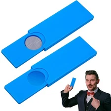8 Pcs Magic Trick Coin Slider Cases Magic Coin Disappearing Box Magic Party F...