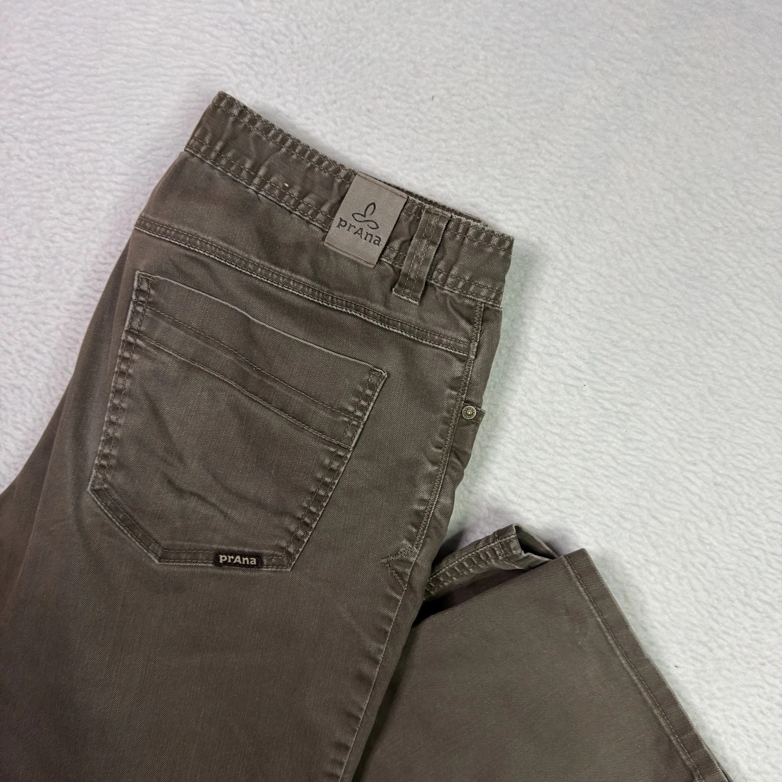 Prana Brown Bridger Jean Slim Fit Chino Outdoor Hiking Canvas Nature Mens 34x30