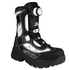 Castle X New Woman's Size 8 White/Black Charge Atop Boots, 84-2507