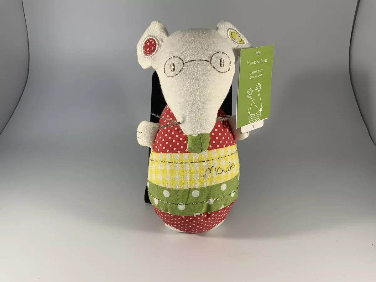 Ellie Mop Mouse Soft Plush Toy Mamas And Papas Baby Rattle Comforter Doudou NEW