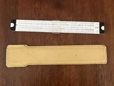 Vintage Dietzgen Slide Rule No.1767 With Leather Sleeve Sheath USA