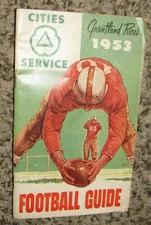 1953 Cities Service Oil Gas Stations Football Guide Book
