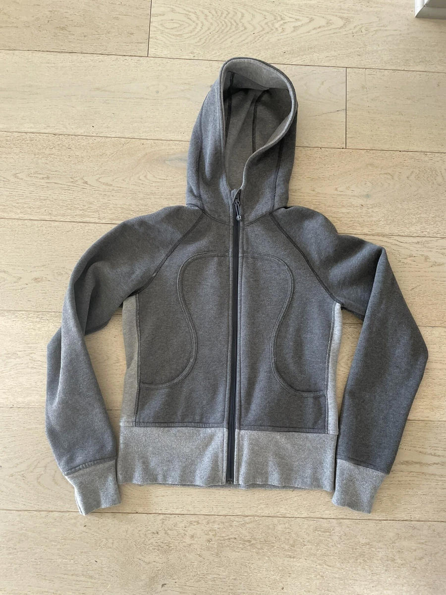 Lululemon Women's Scuba Hoodie Full Zip Jacket RARE Grey Size 6