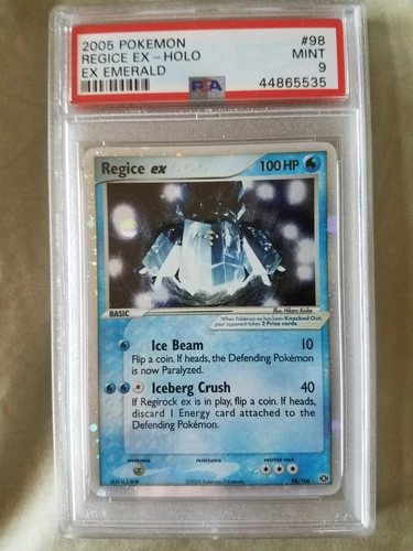 2005 Pokemon EX Emerald Regice EX - Holo PSA 9 MINT #98