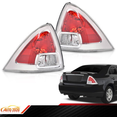 Fit For 2006-2009 Ford Fusion Left and Right Side Pair Chrome Tail Lights Lamps