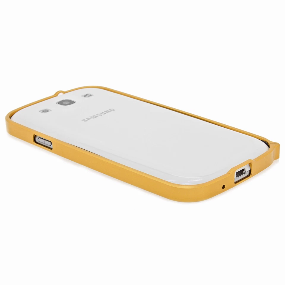 Samsung Galaxy S3 i9300 Aluminium Aluminum Bumper Protection Case IN Gold - Image 4 of 4