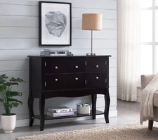 Kings Brand Furniture - Wood Sideboard Buffet, Console Table, Espresso