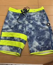 NWOT Hurley Men's Phantom 3 JJF BoardShorts Size 32 Blue Volt