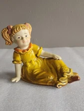 Porcelain Little Girl with Pigtails Figurine by Greenbrier International 