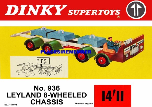DINKY TOYS 936 LEYLAND CHASSIS A5 NEW SHOP DISPLAY / WALL,ADVERT