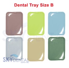 20x Dental Tray Autoclaving Plastic Instrument Flat Trays Size B All colors