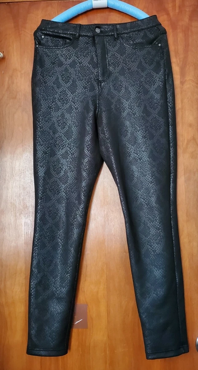 Guess snake print black elastic skinny jeans new no tag size 8