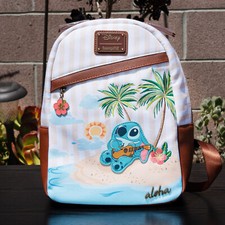 NWT Loungefly Disney Lilo & Stitch: Stitch Tropical Beach Mini Backpack RARE