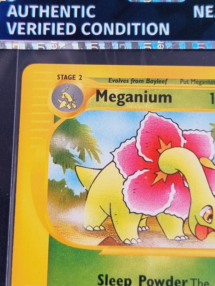 Pokemon Meganium EX 53 Expedition 2002 Meganie AOG PRE-Grading NEAR MINT+ ENG - Bild 2 von 4