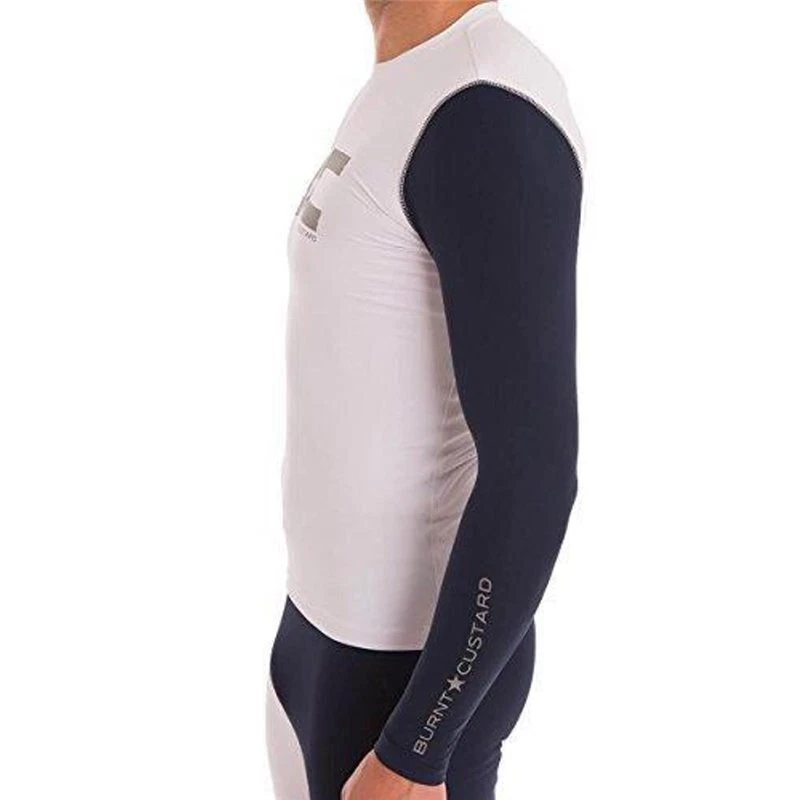 Burnt Custard Mens High Contrast Base Layer Top, White/Navy, X-Large - Image 3 of 3