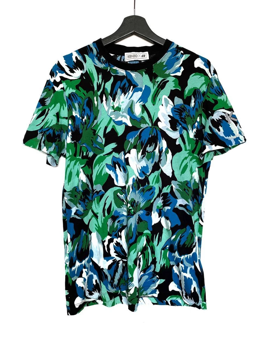 mosterd Refrein regionaal Kenzo &amp; H&amp;M T-shirt Men Size S Floral Print 100% Cotton Big Logo |  eBay