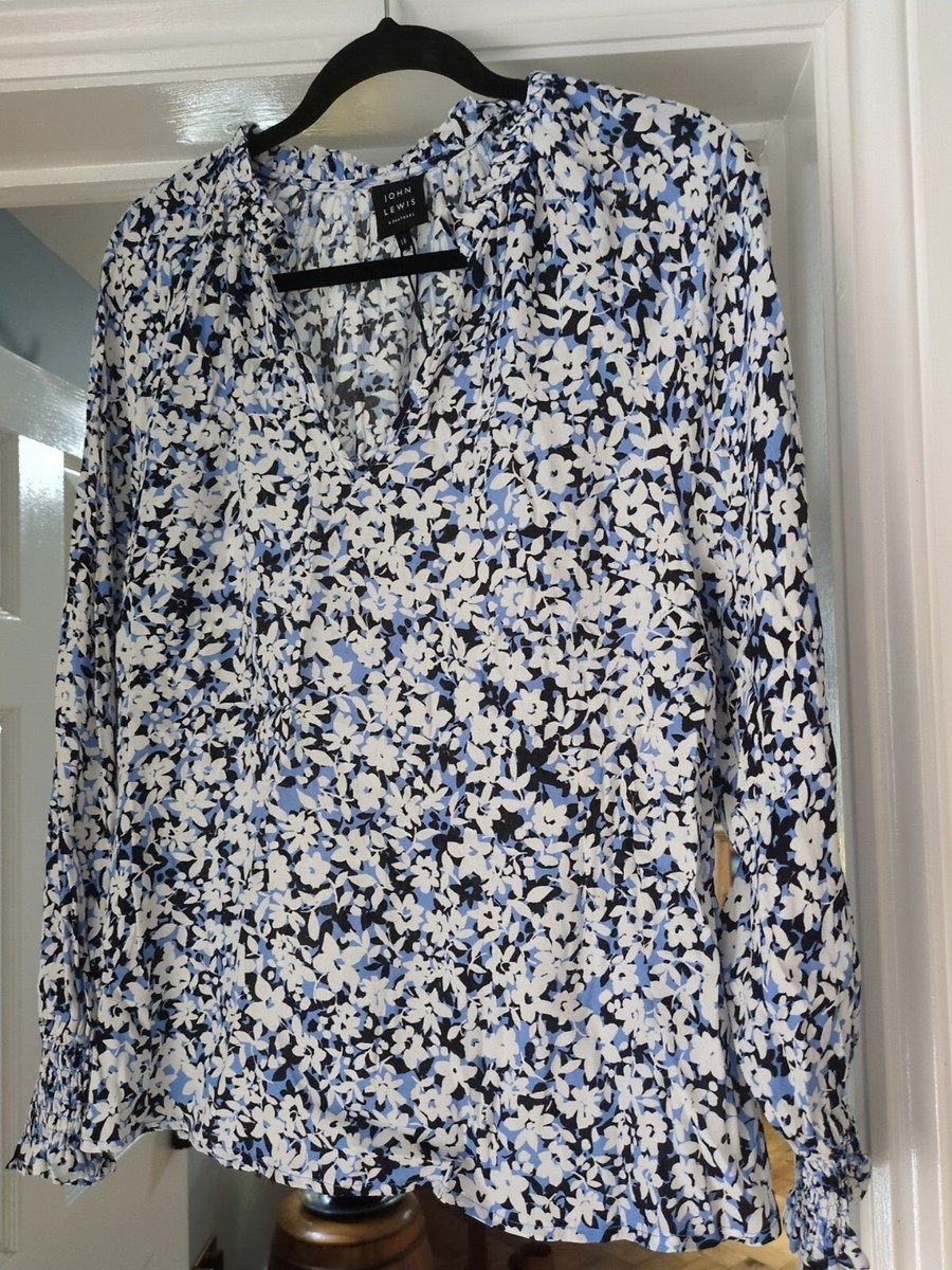 Bnwt John Lewis Floral Pattern Blouse 16 UK