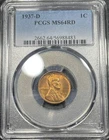 1937 D Lincoln Wheat Cent 1c PCGS MS64RD Denver Nice Red Cent   E483