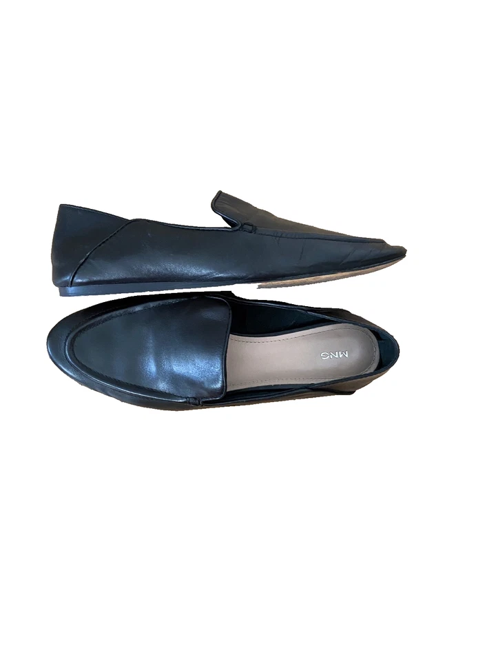 Mango Femme Mocassins Loafers en cuir Souple Noir Taille 38 - Photo 1/4