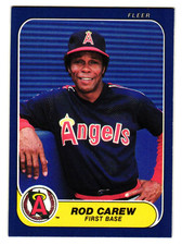1986 Fleer - Rod Carew #151 California Angels HOF