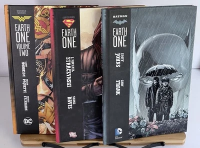 DC EARTH ONE HC LOT BATMAN SUPERMAN WONDER WOMAN GRAPHIC NOVEL HARDCOVER SET - Image 1 of 4