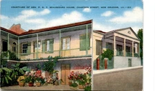 Courtyard of Gen. P. G. T. Beauregard House, Chartres Street, Postcard