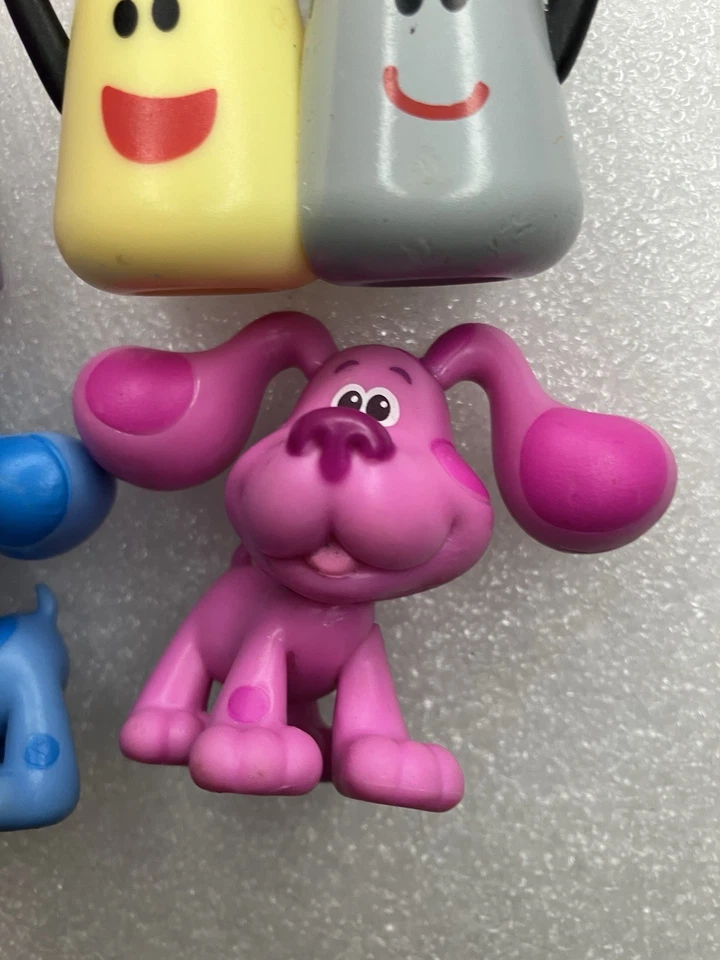 Lote de bonecos Viacom Nickelodeon Blues Clues brinquedo cachorro caixa de correio azul e magenta sal P - Imagem 2 de 4